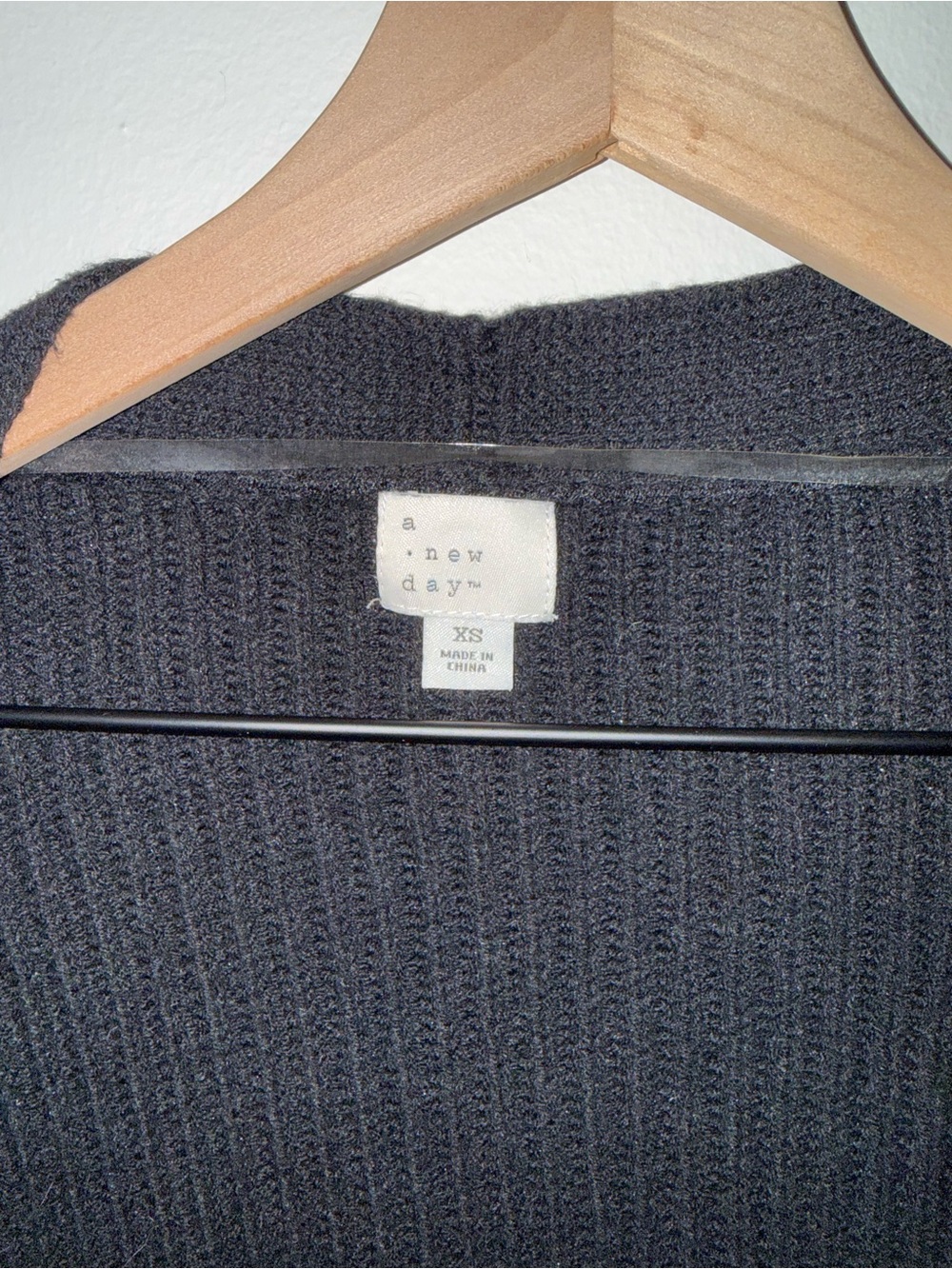 a new day Black Open-Front Ribbed Cardigan with Pockets - Picture 3 of 3